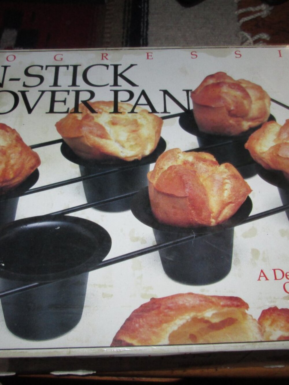 vtg Popover nonstick muffin on stand 11w3 H Progressive heavy steel stand